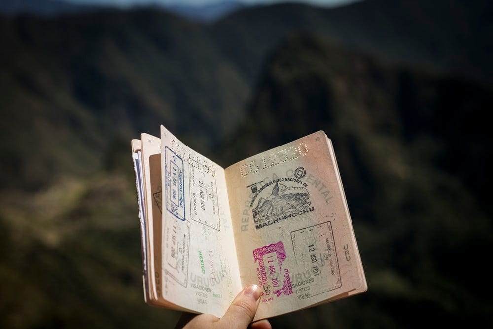 person holding passport person holding passport