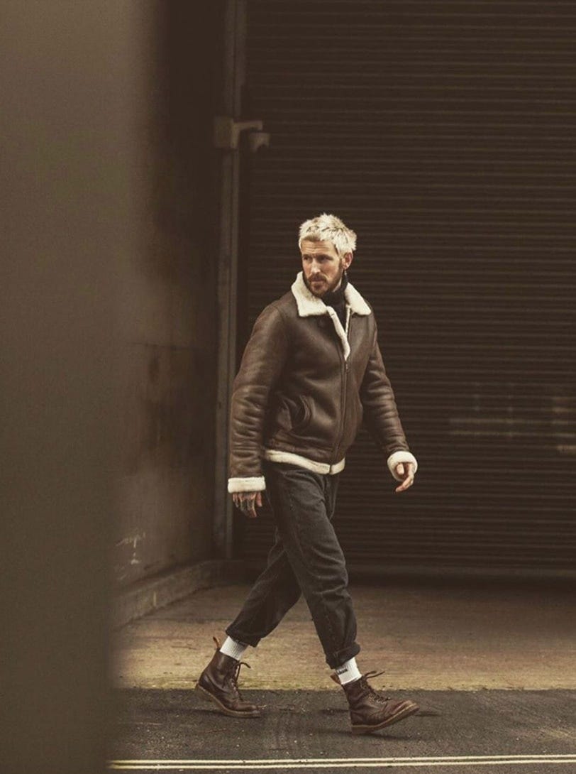 the blake hedley buckley bournville shearling leather jacket
