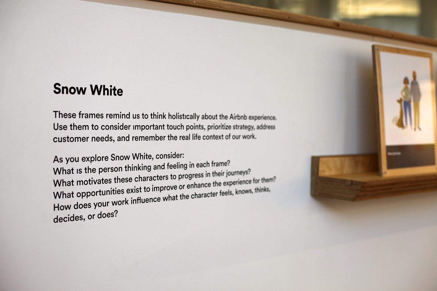 Snow White storyboard at Airbnb HQ