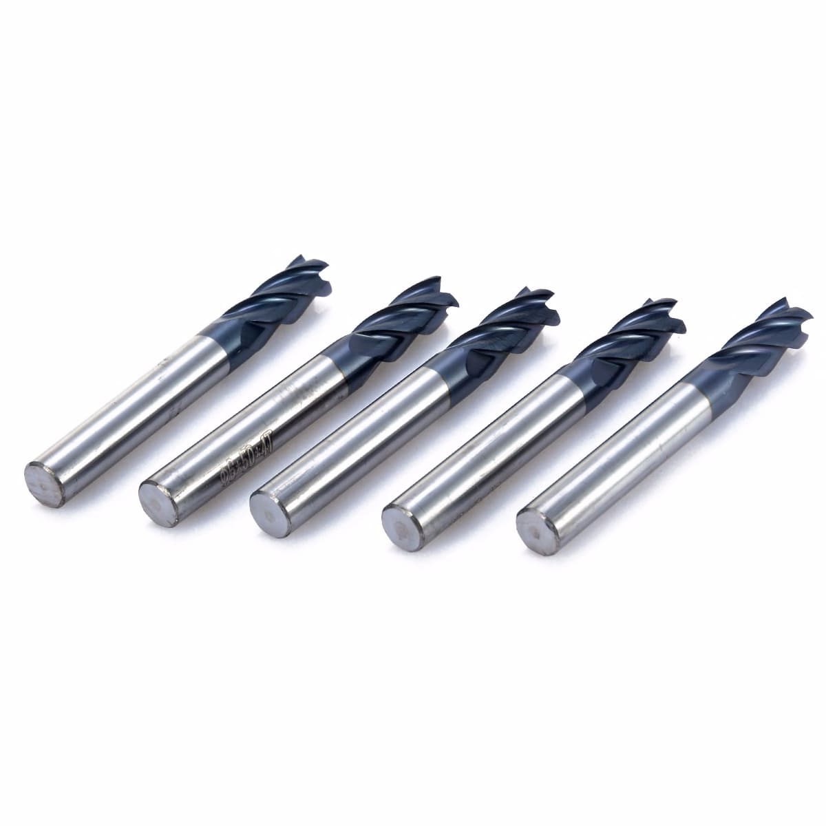 5pcs Tungsten Carbide End Mill 4 Flute CNC Milling Cutter 6x50mm For Steel Iron