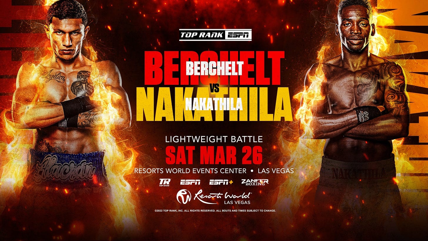 Miguel Berchelt vs. Jeremiah Nakathila on March 26th, LIVE on ESPN