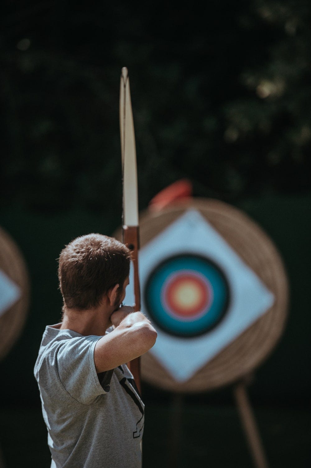 white and brown composite bow white and brown composite bow