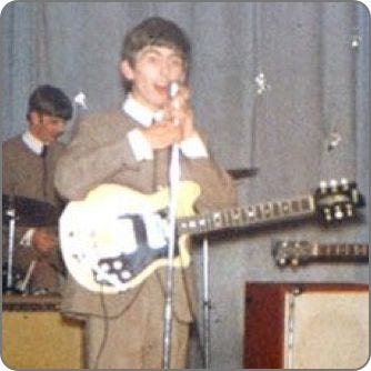Rare color photo of #GeorgeHarrison on stage with is #Maton MS500  Mastersound #guitar #electricguitar #beatlesgear … | Beatles guitar, The  beatles, George harrison