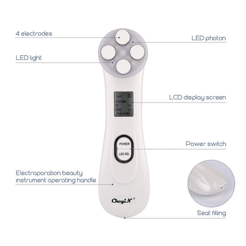 5 in 1 RF EMS LED Photon Electroporation Microcurrent Beauty Device Face Lifting Anti-aging Skin Rejuvenation Facial Massager 38