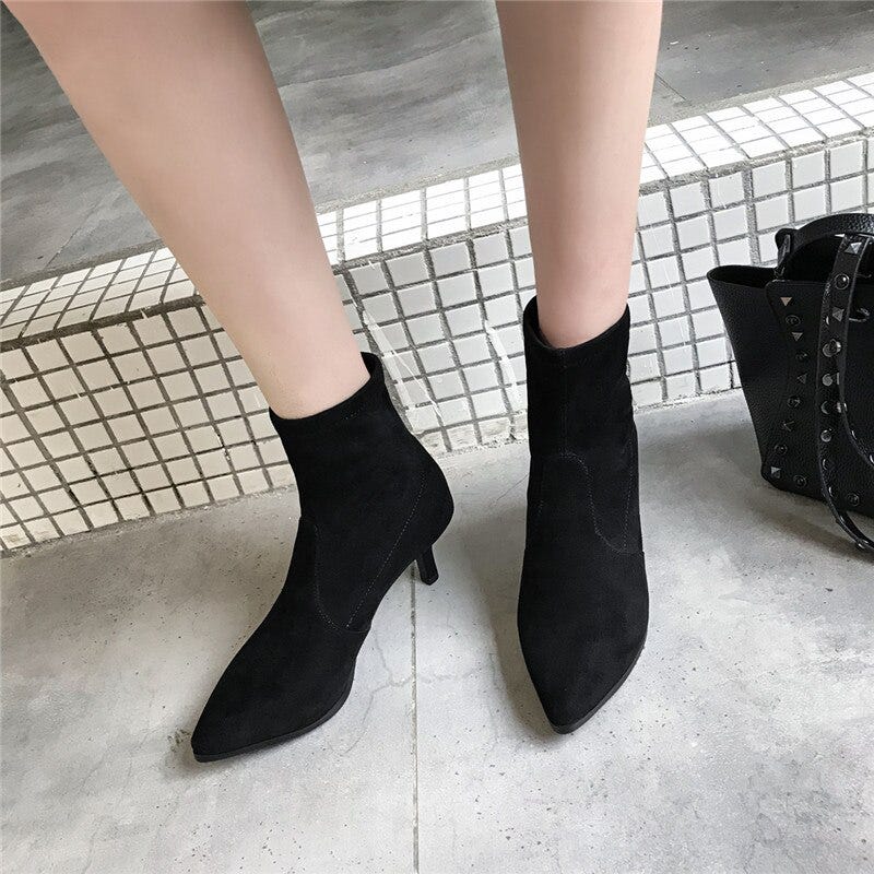 nude winter heels