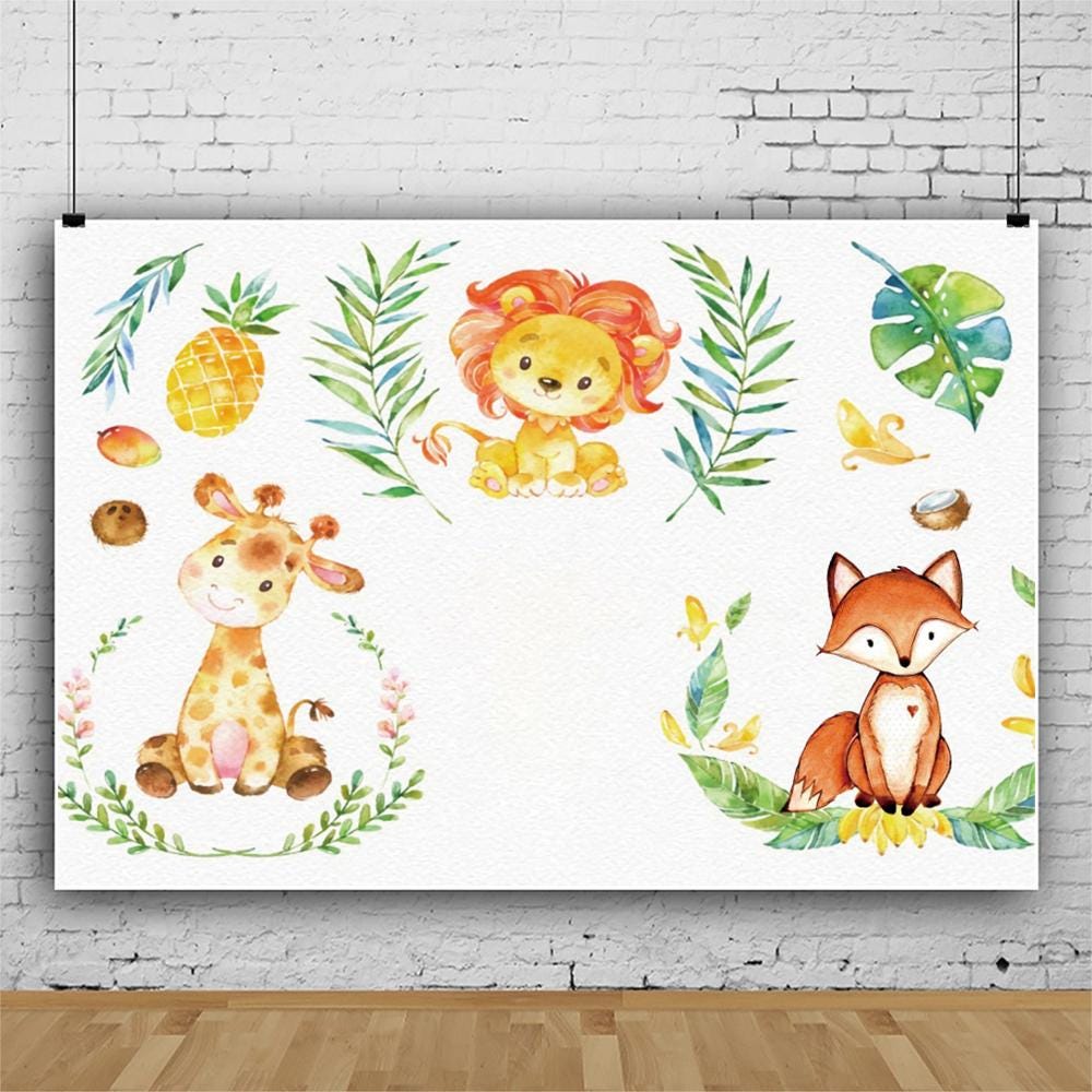 Yeele Jungle Animals Baby Birthday Child Portrait Safari Photo Backgrounds Photography Backdrops Photocall Photo Studio Vinyl Yeele Jungle Animals Baby Birthday Child Portrait Safari Photo Backgrounds Photography Backdrops Photocall Photo Studio Vinyl