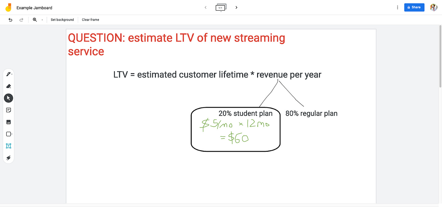Example whiteboard Example whiteboard