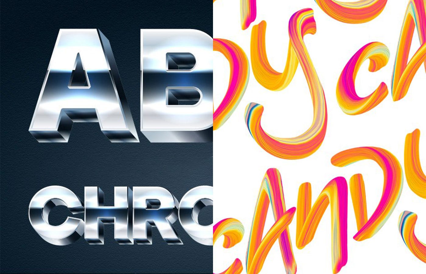 Silver Chrome (popskraft) / Candy Script (Twinbrush Image Forge) Silver Chrome (popskraft) / Candy Script (Twinbrush Image Forge)