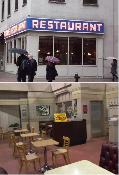 r/seinfeld - If we're talking about wall continuity, can we talk about this notched corner at Monk's?