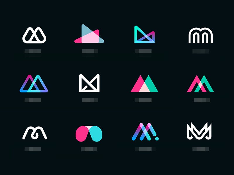 Mmmm icons set abstract app illustrations icon letter type mark identity branding logo Mmmm icons set abstract app illustrations icon letter type mark identity branding logo