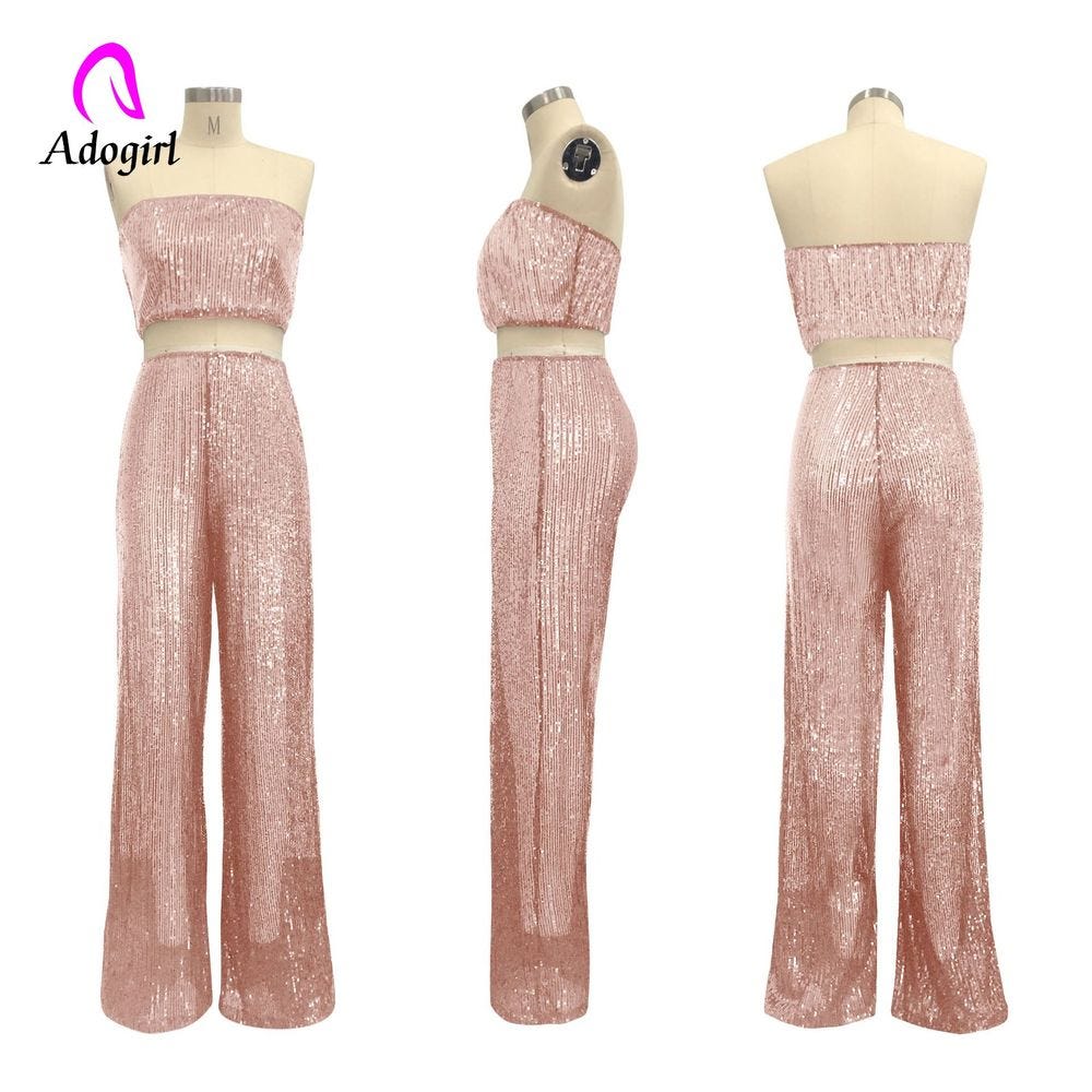 rose gold 2 piece outfit