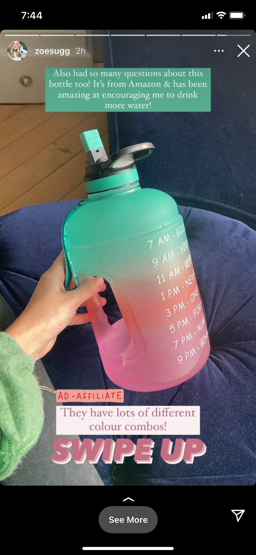 Zoe Sugg's water bottle Zoe Sugg's water bottle