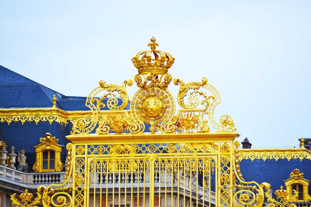 gold and blue castle