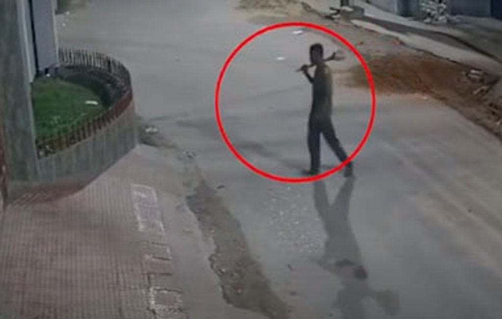 CCTV footage shows Iqbal CCTV footage shows Iqbal