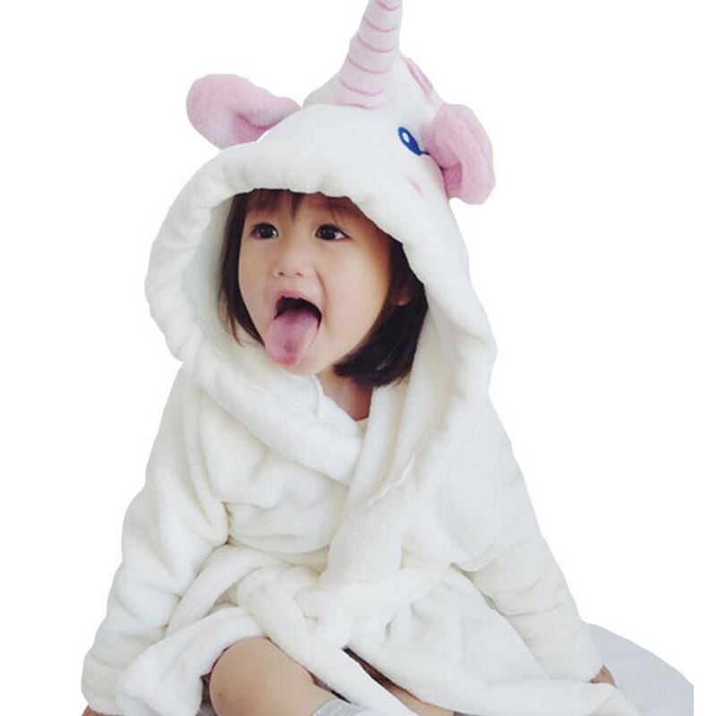 kids unicorn dressing gown