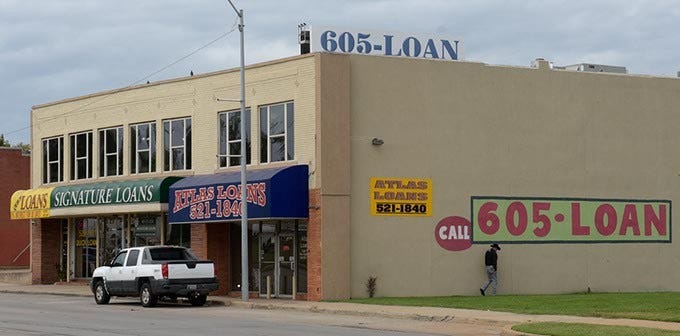Low Income Neighborhoods Are Choke Full of Predatory Lenders. Source: Oklahoma Gazette