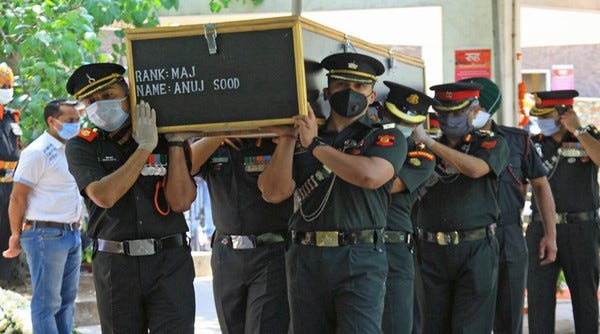 ‘I knew that if the time came, he will sacrifice himself for his country’: Major Anuj Sood’s wife ‘I knew that if the time came, he will sacrifice himself for his country’: Major Anuj Sood’s wife