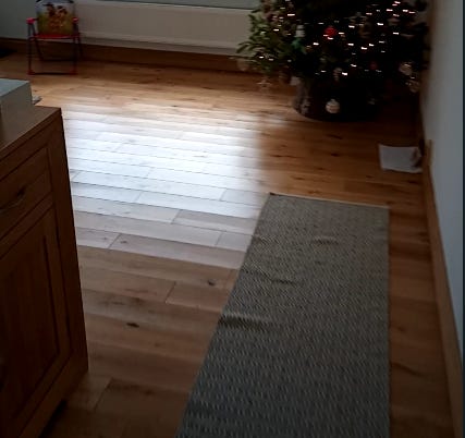 damged caused by incorrect cleaning of the wooden floor