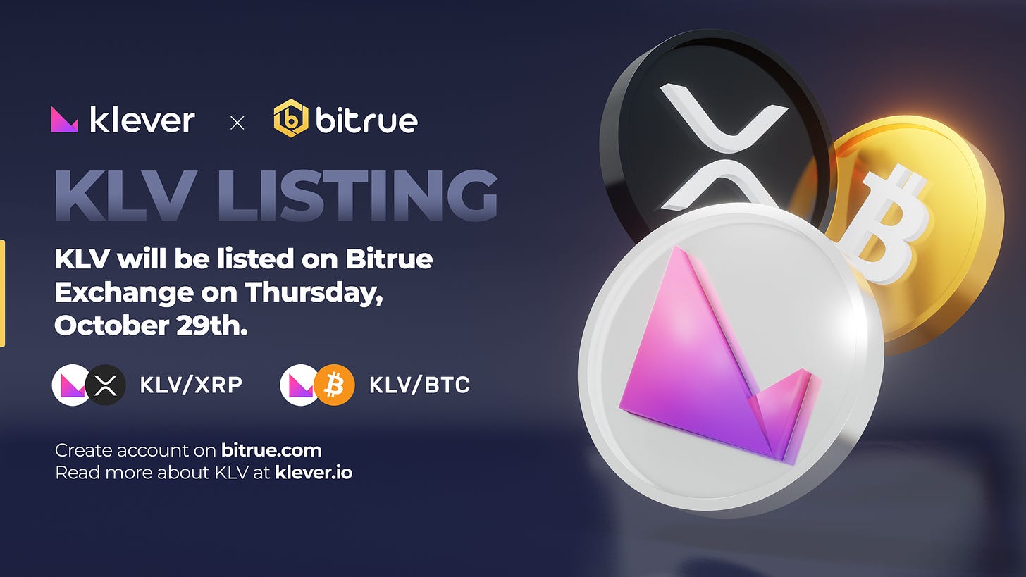 KLV will be listed on Bitrue Exchange with XRP & BTC ...