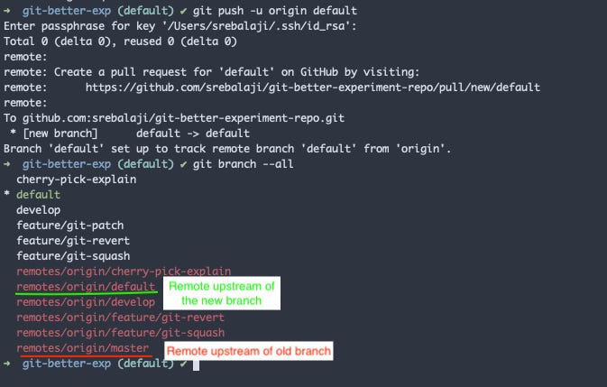 How to change git default branch from master Git Better