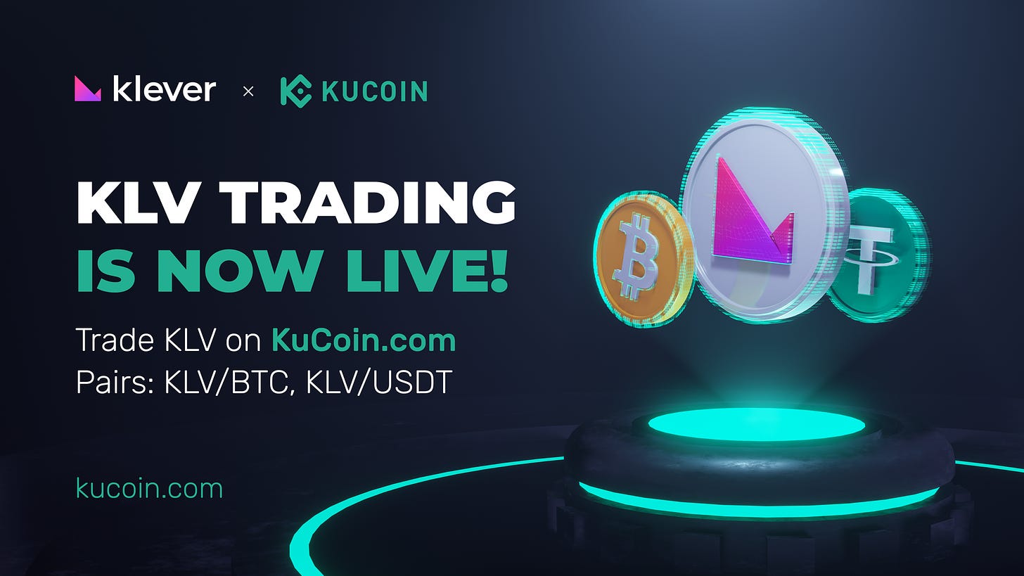 KLV trading on KuCoin is LIVE! - Klever News