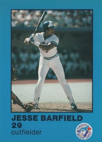 Jesse Barfield Baseball Cards