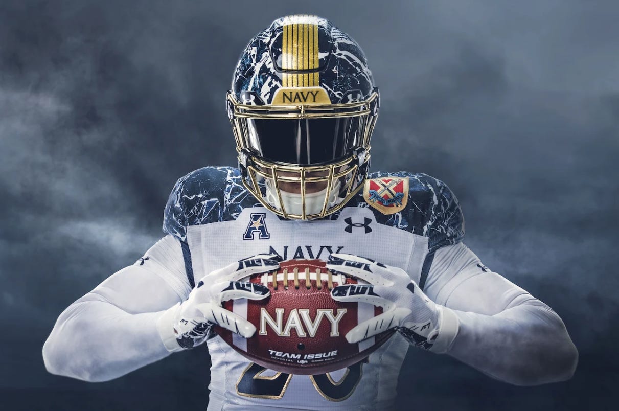 New Navy Football uniforms honor tradition of ignoring Marine Corps