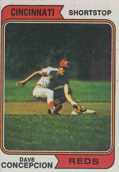1974 Topps Baseball Card #435 Dave Concepcion