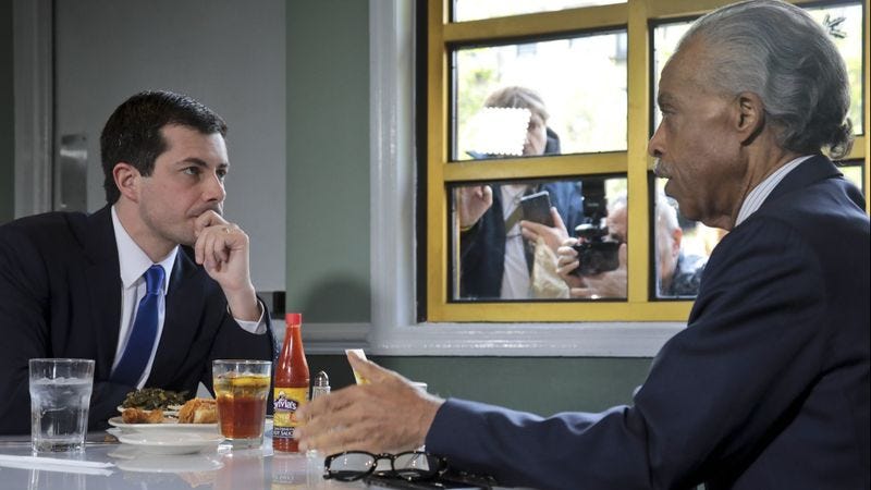 Image result for mayor pete with al sharpton