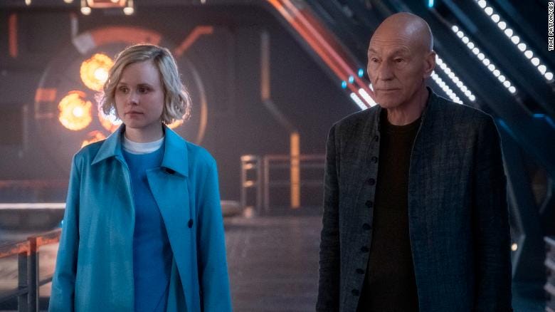 Alison Pill and Patrick Stewart in 'Star Trek: Picard'