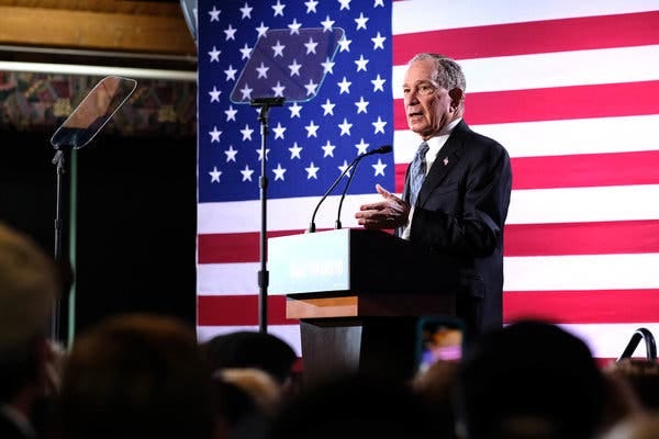 Michael Bloomberg at a rally in Chattanooga, Tenn., on Wednesday.