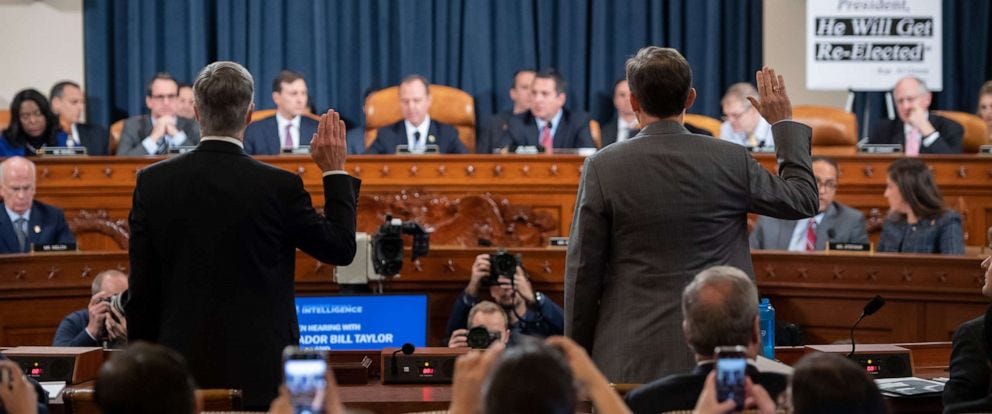 Image result for impeachment hearing