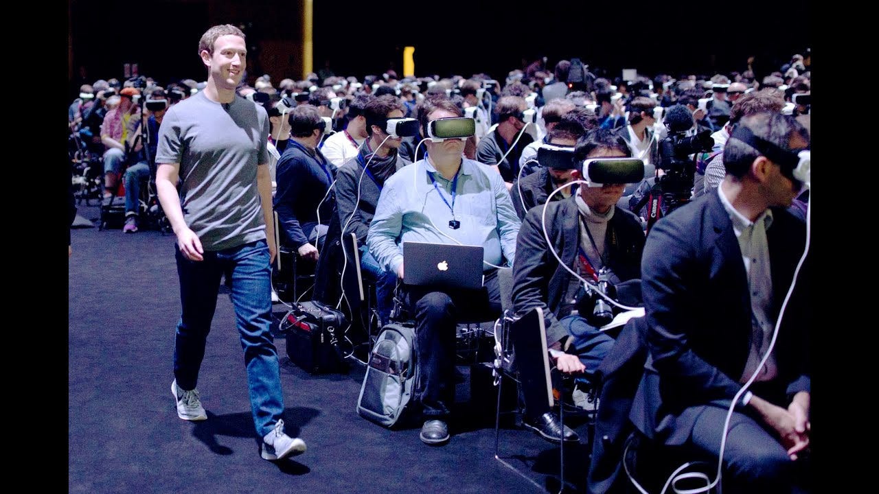 Image of Zuck at a Samsung event.