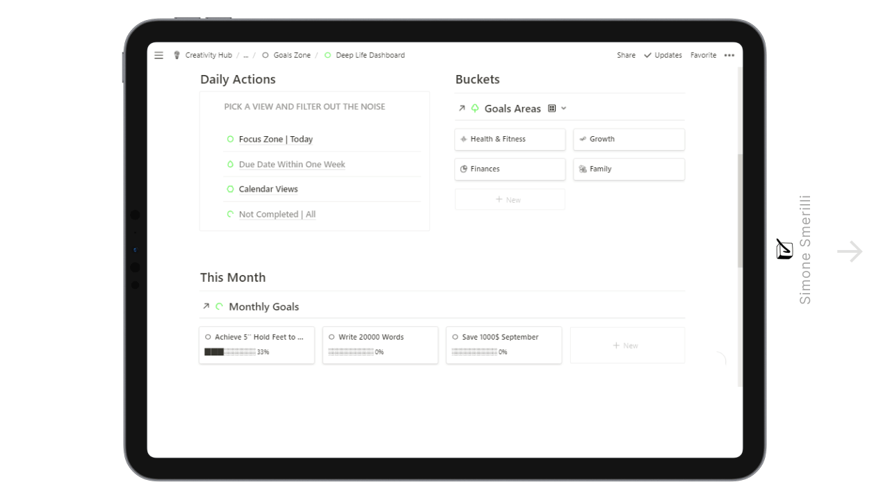 Goals Zone : Goal Setting Notion System