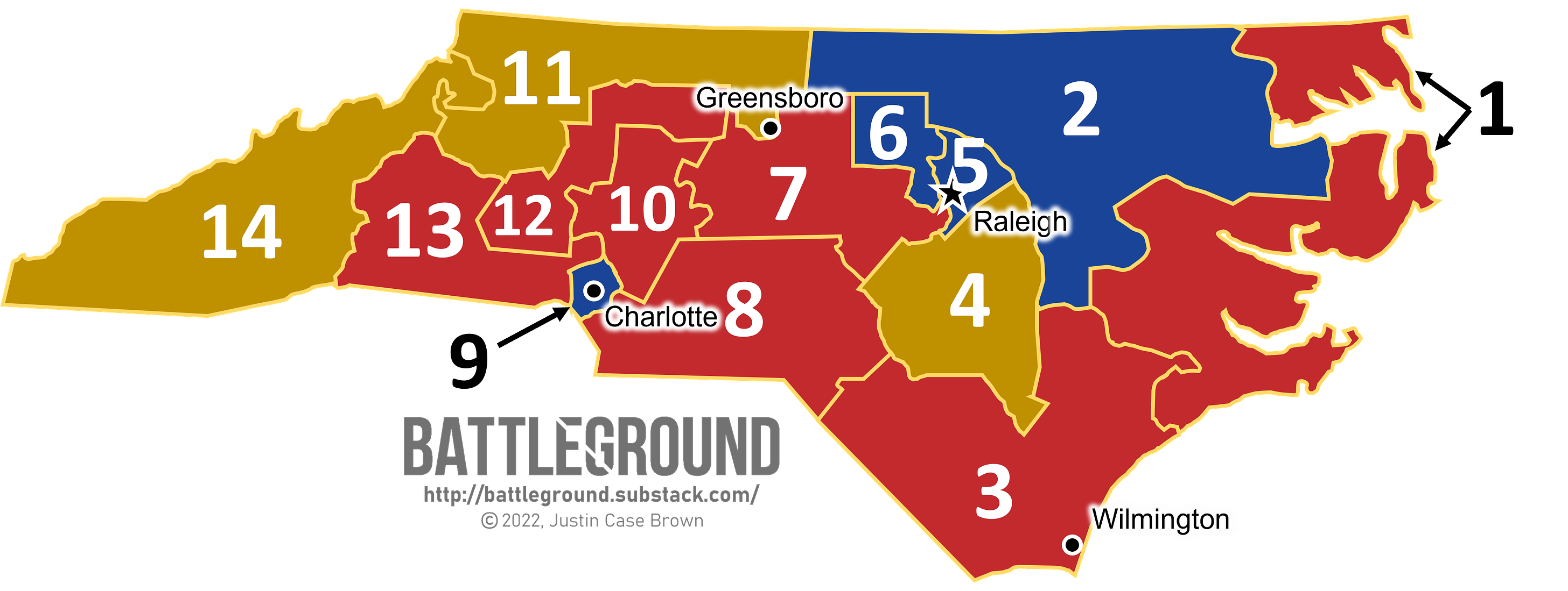 North Carolina's Invalidated Congressional Districts 2020