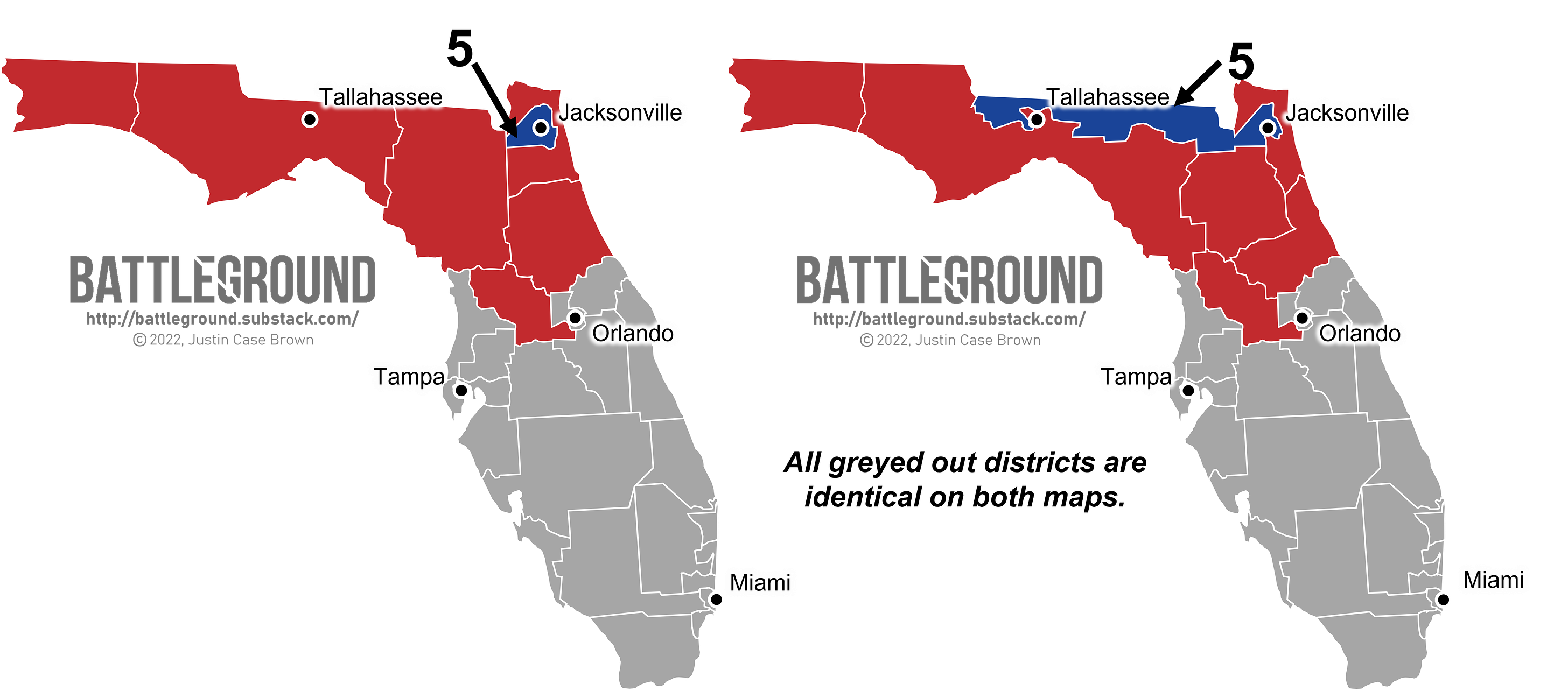 Florida two-map congressional district plan 2022