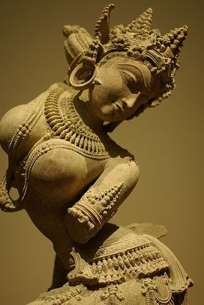 A 10th century sandstone statue of an Apsara from Madhya Pradesh, India. |  Indian sculpture, Ancient art, Art history