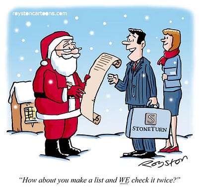 Royston Cartoons: Why Santa Claus&#39;s naughty and nice list is the Christmas  gift that just keeps on giving