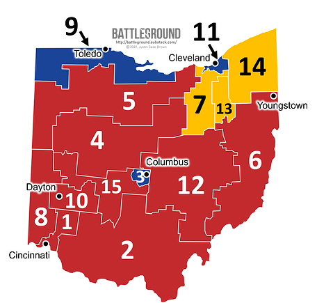 Ohio's New Congressional District Map, 2022