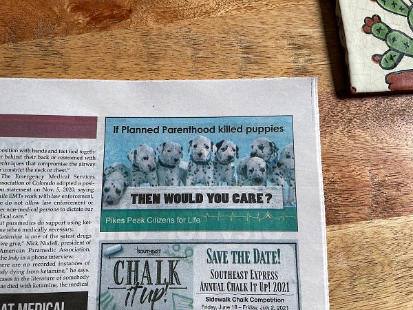 A Colorado newspaper published an ad that 'disturbed' its own staff